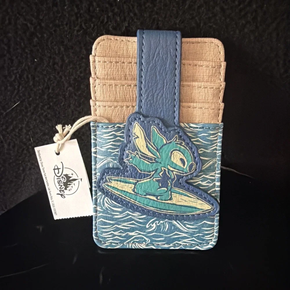 Disney Lilo & Stitch Surfing ID Badge Holder Card Wallet NWT